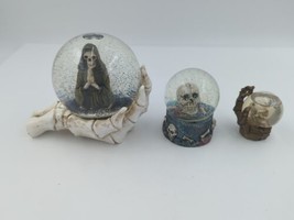 Skull Water Snow Globe Halloween Gothic Witchcraft Bones Spooky Assorted... - $53.99