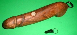 Penis pipe Bottle Opener 12&quot; long dong wood carving handmade phallus Beer - £63.14 GBP