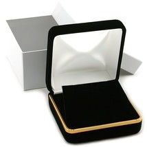  Black Velvet Necklace Pendant &amp; Earring Gift Box With Brass Rim Kit 72 Pcs - £136.05 GBP