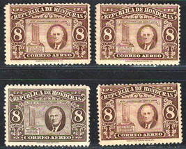 HONDURAS 1947 Very Fine MH Air Post Stamps Set Scott # C163 - $1.44