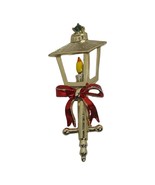 Vintage Christmas Holiday pin brooch lapel Lantern candle bow signed BJ ... - €7,96 EUR