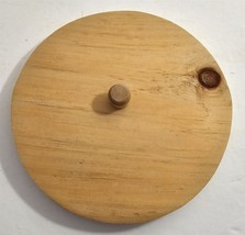 Vintage Wooden 7 1/2&quot; Round Cookie Jar Storage Canister Replacement Lid #72 - $356.53 MXN