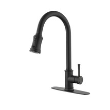 High-Arc Pull-Down Kitchen Faucet, Stainless Steel - $143.99