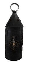Zeckos Blackened Finish Punched Tin Electric Candle Lantern 21 Inch - £66.10 GBP