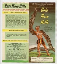 Unto These Hills Outdoor Summer Drama Brochure Cherokee North Carolina 1958 - £17.05 GBP