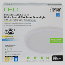 Feit Electric White Round Flat Panel 5/6 in. W LED Retrofit Downlight Kit 10.5 W - £51.95 GBP