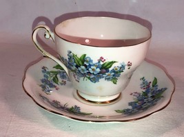 Royal Standard Forget Me Not Bone ChinaTea Cup &amp; Saucer Mint - $10.39