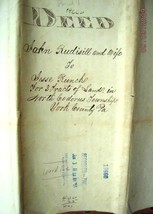 1873 antique DEED john rudisill + jesse runcke YORK PA EPHEMERA - $48.46