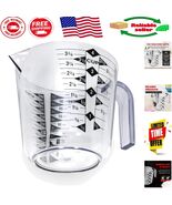 Dishwasher Safe 4-Cup Clear Plastic Measuring Cup for Effortless Measuring - $18.59 CAD