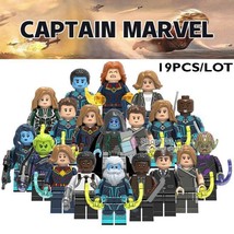 19pcs/set Captain Marvel Ronan Korath Skrulls Talos Att-Lass Minifigures - £27.94 GBP