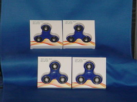 FIDGET HAND SPINNERS  Set of 4  BLUE  High Quality Low Noise BRAND NEW I... - £3.69 GBP