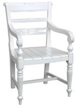 Arm Chair Trade Winds Raffles Traditional Antique Arms Painted White Paint - £846.51 GBP