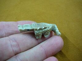 y-all-16 little tan BABY ALLIGATOR Gator soapstone carving FIGURINE ston... - $8.99