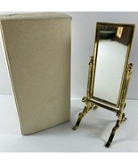 Vintage Dollhouse Miniature Mirror Floor Standing Swivel Brass Frame Hom... - £15.71 GBP