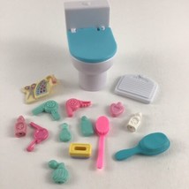 Barbie Doll Playset Replacement Accessories Bathroom Toiletries Lot Vint... - $29.65