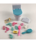 Barbie Doll Playset Replacement Accessories Bathroom Toiletries Lot Vint... - £23.32 GBP