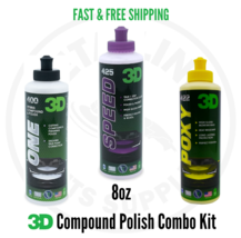 ONLY 8oz - 3D All-In-ONE+SPEED+POXY Combo Kit-Cut+Polish+Seal Montan But... - $40.97