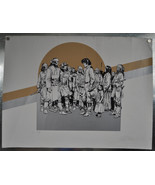 Jean Giraud Moebius Signed Print 23 x 30 Cowboys Indians - $472.93 CAD