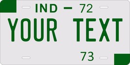 Indiana 1972 License Plate Personalized Custom Car Bike Motorcycle Moped - £8.70 GBP+