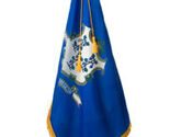 Connecticut - 8' Flag Presentation Set - With Fringe, Pole Hem - $333.60