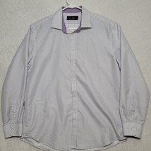 Nicole Miller Men&#39;s Dress Shirt Size L 16-16.5 Light Olive Long Sleeve Button Up - £25.44 GBP