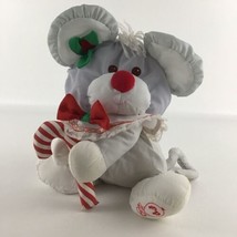 Fisher Price Puffalumps Christmas Mouse 12&quot; Plush Stuffed Toy Vintage 1987 MINT - £54.72 GBP