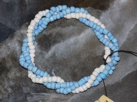 Calypso Studios Blue and White Twist Bracelet Handmade NEW - £14.34 GBP