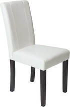 Set Of 2 Roundhill Furniture Urban Style Solid Wood Leatherette Padded, White. - $123.97