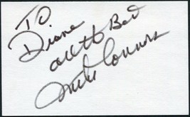 Mike Connors Signed 3X5 Index Card Tv &amp; Film Actor Mannix Tightrope! Today&#39;s Fbi - £13.86 GBP