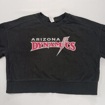 District Arizona Dynamics Women's Black Cotton Blend Cropped Sweatshirt Size L image 9