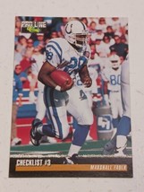 Marshall Faulk Indianapolis Colts 1995 Classic Pro Line Checklist Card #399 - £0.76 GBP