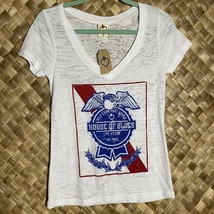 House of Blues Medium Help Ever Hurt Never Las Vegas Burnout Tee Shirt - $222.22 MXN