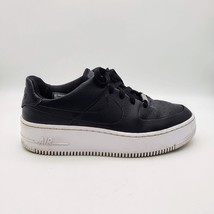 NIKE Air Force 1 - Sage Women&#39;s Platform Sneakers (Black Leather, Size 9) - $39.55