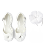 NWT Gymboree Girls White Dress Shoes Headband  5 6 7 8 9 NEW - £11.87 GBP+