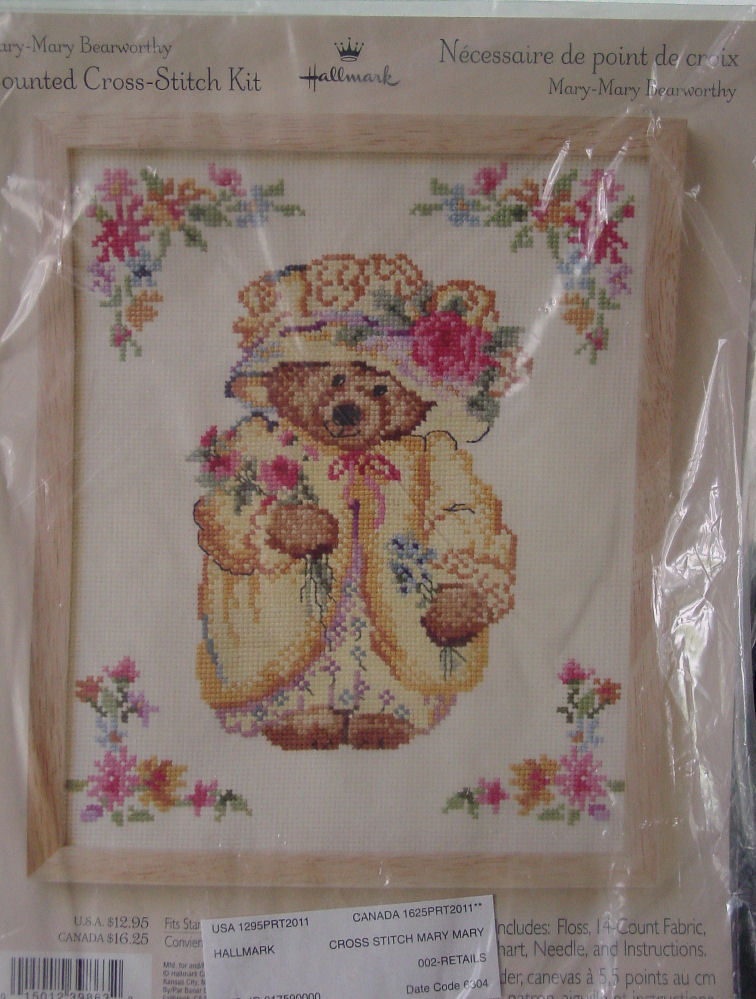 Counted Cross Stitch Kit "Mary-Mary Bearsworthy" 8" x 10" - $9.99
