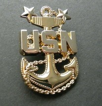 MASTER CHIEF PETTY OFFICER USN NAVY LAPEL PIN BADGE 1.25 X 1.75 INCHES A... - $6.94
