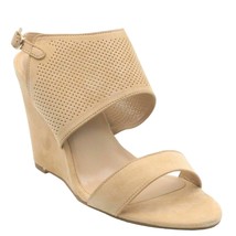 H by Halston Women Slingback Wedge Sandals Mckenzie Size US 8W Sand Suede - £15.86 GBP