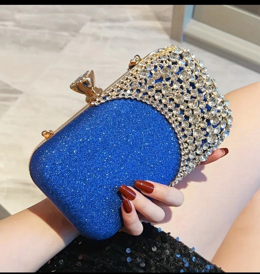 Elegant  Clutch with Rhinestone Clutch Bag Purse - $29.00
