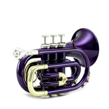 **Great Gift**Band Purple Pocket Trumpet *HOLIDAY-SEASON-30-Days-Sale* - £194.34 GBP