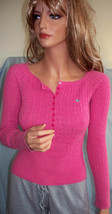 Small Pink Butterfly  Aeropostale Cable Knit  Shirt Pullover Sweater Top - £15.68 GBP