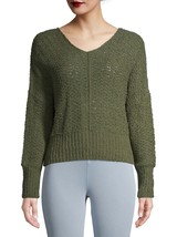 Time And Tru Women&#39;s Tape Yarn Pullover Sweater MEDIUM (8-10) Green Color - £19.86 GBP