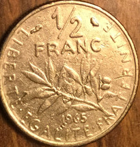1965 France 1/2 Franc Coin République Française - £1.31 GBP