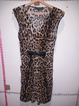 Mela Love London Sleeveless&amp;Belt Size 14 Dress Animal Print Express Shipping - £23.94 GBP