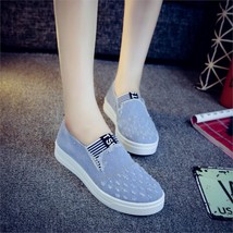 Women Canvas Shoes Patchwork  Walking Shoes   Trend Lovely Girls Canvas Thick He - £20.86 GBP