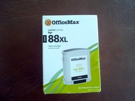 OfficeMax High Yield Black Inkjet Cartridge 88XL C9396AN For HP Officeje... - $21.43