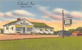Colonial Inn Restaurant Highway 20 Galena Illinois linen postcard - £5.42 GBP