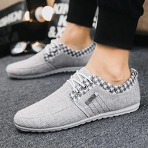 Spring Summer Men Casual Shoes Canvas  Korean Versatile Low Top Youth Shoes - £52.00 GBP
