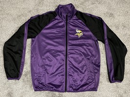 Minnesota Vikings NFL Team Apparel Hooded Zip Up Jacket Men&#39;s Size Large... - £26.59 GBP