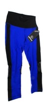 90 Degree By Reflex High Waisted Royal Blue/Black Activewear XS Capri Leggings - £21.95 GBP