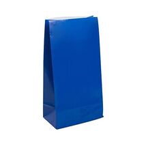 Royal Blue Paper Party Bags, Pack of 12  - $8.00